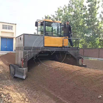 3000 KG 크롤러 컴포스터 가축 똥과 발효 콤포스트의 무해한 처리