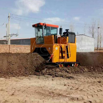 폐기물을 제거하고 유기농 비료를 만들어 75hp 크롤러 컴포스터로