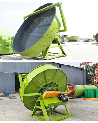YSX 디스크 펠레타이저 비료 곡물 기계 200-300kg/h 출력 및 곡물